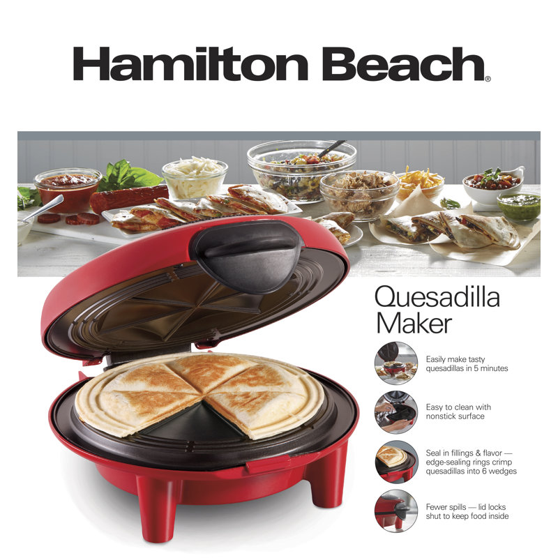 Hamilton Beach® Quesadilla Maker 8" Round Red & Reviews Wayfair